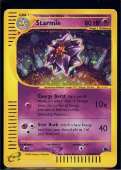 Pokemon SKYRIDGE - #H28/H32 Starmie - Holo - ENG - Moderately Played - Image 1