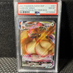 2021 Pokemon SWSH Black Star Promo - FA/EEVEE VMAX - SHNG. FATES ELITE - PSA 10 - Image 1
