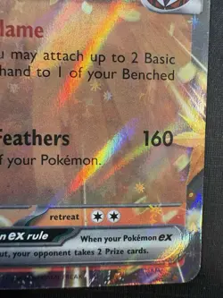 Pokemon TCG: 2025 Ethan's Ho-Oh Ex 039/182-DOUBLE RARE HOLO-Destined Rivals Holo - Image 3