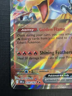 Pokemon TCG: 2025 Ethan's Ho-Oh Ex 039/182-DOUBLE RARE HOLO-Destined Rivals Holo - Image 4