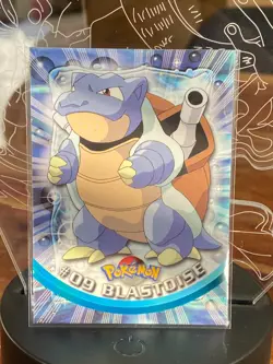Blastoise #09 Pokemon Topps 1999/2000 TV Animation Black Logo Series 1 - Image 1
