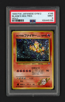 Blaine's Moltres No. 146 Japanese Gym Challenge Holo PSA 9 Pokemon TCG - Image 1