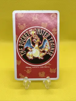 Pokemon RED Playing card Charizard back Japanese Vintage Bandai - Image 2