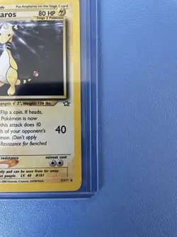Ampharos 1/111 Unlimited Holo Rare Neo Genesis Pokemon Card Moderately Played - Image 4