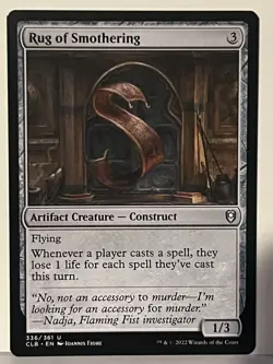 Rug of Smothering 336 Commander Legends: Battle for Baldur's Gate NM MTG Magic F - Image 1
