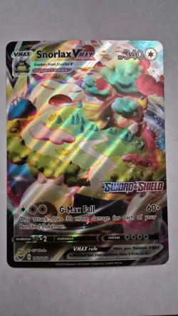 Pokemon TCG Snorlax VMAX Holo Ultra Rare Jumbo - Image 1