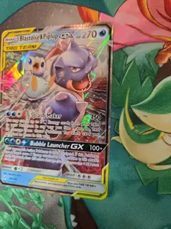 2019 Pokemon Sun & Moon Cosmic Eclipse Blastoise & Piplup GX Holo Rare #38/236 - Image 4