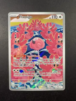 Pokemon TCG Flamigo 227/193 Illustration Rare Scarlet & Violet Paldea Evolved IR - Image 1