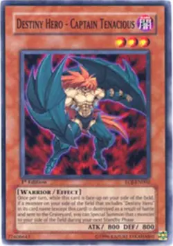 1x (LP) Destiny Hero - Captain Tenacious - EOJ-EN002 - Common - 1st Edition YuG - Image 1