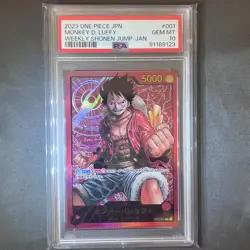 Monkey D. Luffy Weekly Shonen Jump-Jan 001 One Piece Japanese Promo 2023 PSA 10 - Image 1