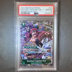 2023 ONE PIECE PROMOS WINNER PACK VOL.5 #013 EUSTASS "CAPTAIN" KID PSA 10 - Image 1