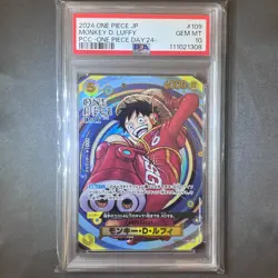 Luffy OP07-109 ONE PIECE Day 24 Premium Card Collection Promo Japanese PSA 10 - Image 1