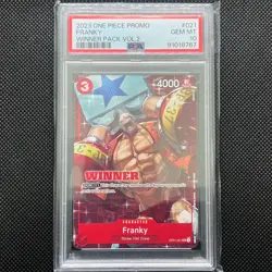 Franky Winner Vol 2 OP01-021 ONE PIECE Card Promo PSA 10 - Image 1