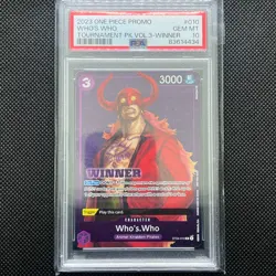 Who's Who Tournament Pack Vol 3 Winner ST04-010 One Piece Card Promo PSA 10 - Image 1