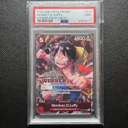 One Piece Luffy (Winner Pack Vol. 5) ST01-012 Treasure Cruise Winner - PSA 9 - Image 1