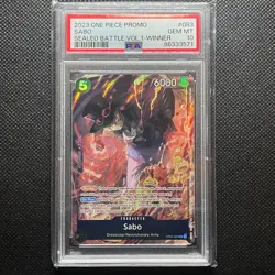 2023 One Piece Promo Sealed Battle Vol 1 Winner #083 Sabo PSA 10 - Image 1