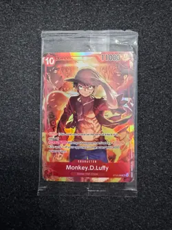 Sealed Monkey.D.Luffy Treasure Booster Promo ST10-006 One Piece TCG Foil - Image 1