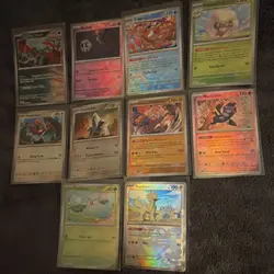 Pokemon Prismatic Evolutions 11 Masterball Card Lot Munkidori Ursaluna Duskull - Image 1