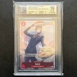 Sanji ST01-004 Online Regional Participation Promo One Piece Card BECKETT BGS 10 - Image 1