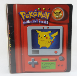 Vintage Pokemon 3 Ring Binder Pikachu Eevee Nintendo 1999 Trading Card Album - Image 1