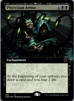Phyrexia: All Will Be One #384 Phyrexian Arena (Extended Art) Foil - Image 1