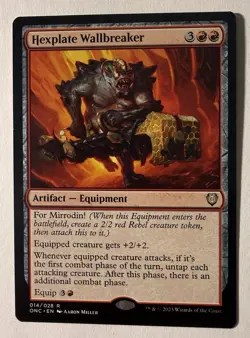 x1 Hexplate Wallbreaker R MTG Commander: Phyrexia: All Will Be One M/NM, English - Image 1