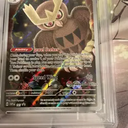2024 POKEMON STELLAR CROWN POKEMON CENTER ETB PROMO SVP #141 NOCTOWL PSA 9 - Image 3
