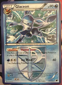Pokemon TCG - Glaceon 23/116 Non Holo Rare - Plasma Freeze - LP - Image 1