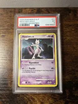 2008 Pokemon Legends Awakened Mewtwo Holo Swirl SP 11/146 PSA 5 - Image 1