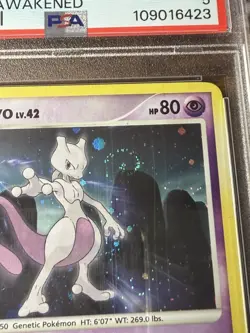 2008 Pokemon Legends Awakened Mewtwo Holo Swirl SP 11/146 PSA 5 - Image 2