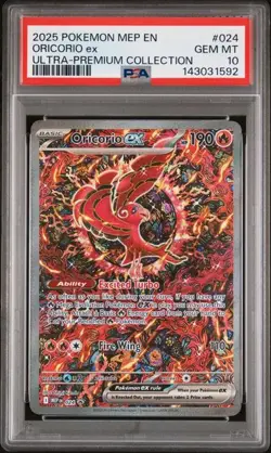2025 POKEMON #024 ORICORIO EX PSA 10 UPC BLACK STAR PROMO - Image 1