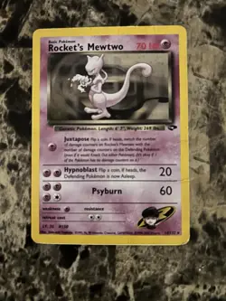 Rocket’s Mewtwo HOLO Gym Challenge 14/132 Original Vintage Pokemon Cards - Image 1