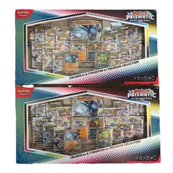 Pokemon Lucario Ex Tyranitar Ex Prismatic Evolutions Sam's Club Premium 2 boxes - Image 1