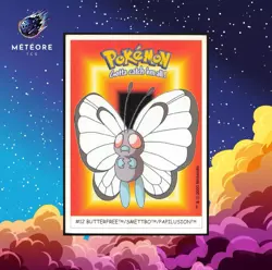 Carte Pokemon Papilusion / Butterfree 12 Sticker Dunkin Boomer - Image 1