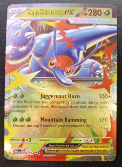 MEGA HERACROSS EX 004/094 PHANTASMAL FLAMES POKEMON (DOUBLE RARE, NM) ENGLISH - Image 1
