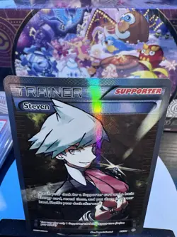 2015 POKEMON XY ANCIENT ORIGINS #95/98 STEVEN TRAINER ULTRA RARE FULL ART NM! - Image 3