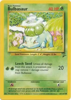 4x Moderately Played Bulbasaur - 67/130 - Common - Unlimited Edition Pokemon Bas - Image 1