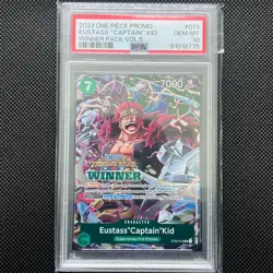 2023 ONE PIECE PROMOS WINNER PACK VOL.5 #013 EUSTASS "CAPTAIN" KID PSA 10 - Image 1