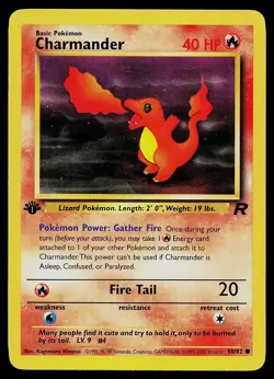 Pokemon Card - Charmander Team Rocket 50/82 Common 1st Edition - Image 1