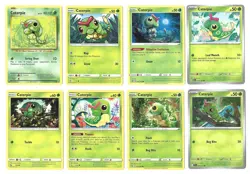 Caterpie XY Evolutions Pokemon Card Collection Set of 8 Holo Rare Cute Adorable - Image 1