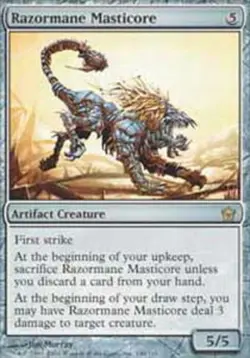 1x Razormane Masticore - Foil Light Play, English Fifth Dawn MTG Magic - Image 1