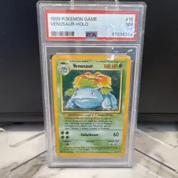 Pokemon 1999 Base Set Venusaur Holo Rare #15/102 PSA English TCG Card - Image 1
