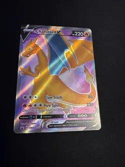 Pokemon TCG Charizard v SWSH050 Black Star Promo Full Art Near Mint Condition - Image 2