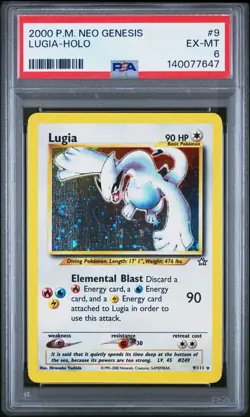 Pokemon TCG PM Lugia Neo Genesis #9 Holo PSA 6 EX MT FRESH CERT - Image 1