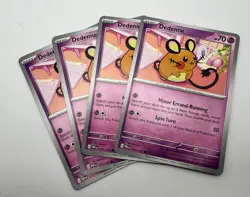 Dedenne 036/091 x4 4x Pokemon Cards Paldean Fates Playset - Image 1