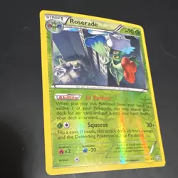 Pokemon Roserade Dragons Exalted Reverse Holo Rare 15/124 90 HP English TCG Card - Image 1