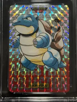 Blastoise Bandai Carddass 1996 Pokemon-Part 1 -009 Red Card Prism Holo CLEAN! - Image 3