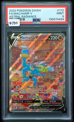 2022 Machamp V #172 Astral Radiance PSA 9 Pokemon Card - Image 1