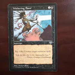 MTG: Mirage: Withering Boon: Lightly Played Condition - Image 1