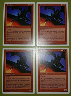 Fire Drake x4 Fifth Edition 5th 4x Magic the Gathering MTG - Image 1